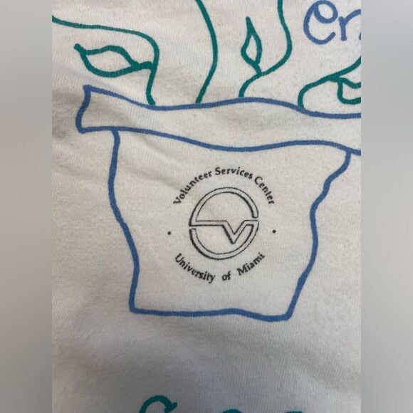 VINTAGE Plant Seeds For A Better Future Graphic T-Shirt Men XL 90s Single Stitch - Picture 3 of 9